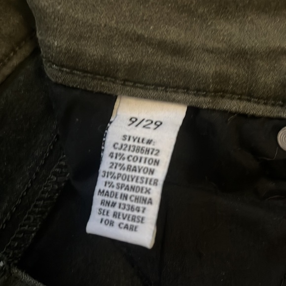 Olive Green Celebrity Pink High Rise Skinny Pants - Picture 3 of 5